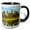 Black/White, variant on 3drose, the Famous Angkor Wat, Angkor, Cambodia, 15oz Mug