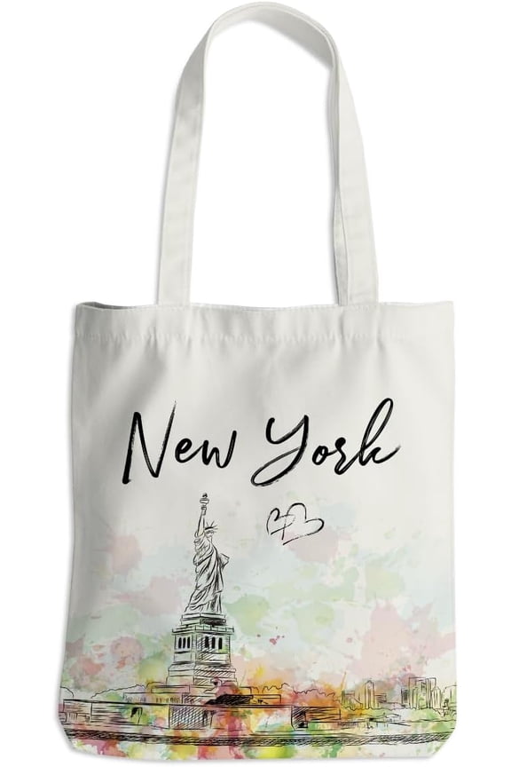 Watercolor York Paris Chicago Nashville California Lover Gifts Tote Bag Beach Bag Travel Souvenir
