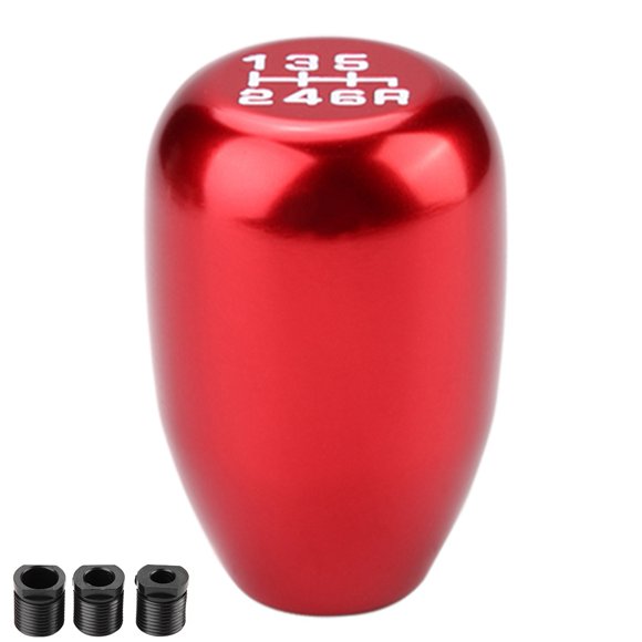 Garosa Car Universal Modification Manual Knob Gear Shift Head Shifter 6 Speed, Car Gear Shift Knob, 6 Speed Shape Gear Shift Knob