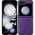 thumbnail image 3 of Case for Samsung Galaxy Z Flip 5 (2023) PU Leather Back & Hard PC Bumper Phone Case for Galaxy Z Flip 5 5G - Purple, 3 of 7