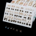 thumbnail image 2 of 36/18/12 pares de pendientes de estilos mixtos, diamantes de imitación, flor solar, animales geométricos, juego de pendientes de plástico para mujeres y niñas, joyería Tan Jianjun unisex, 2 of 2