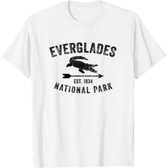 Everglades National Park Florida Vintage Crocodile Souvenir Unisex T-Shirt for Men Women Kids Toddler