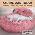 thumbnail image 4 of Cama para perro PET JETT mediana de 76 cm, redonda, antiansiedad, rosa, 4 of 8