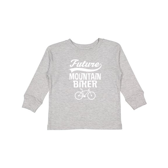 Inktastic Future Mountain Biker Boys or Girls Long Sleeve Toddler T-Shirt
