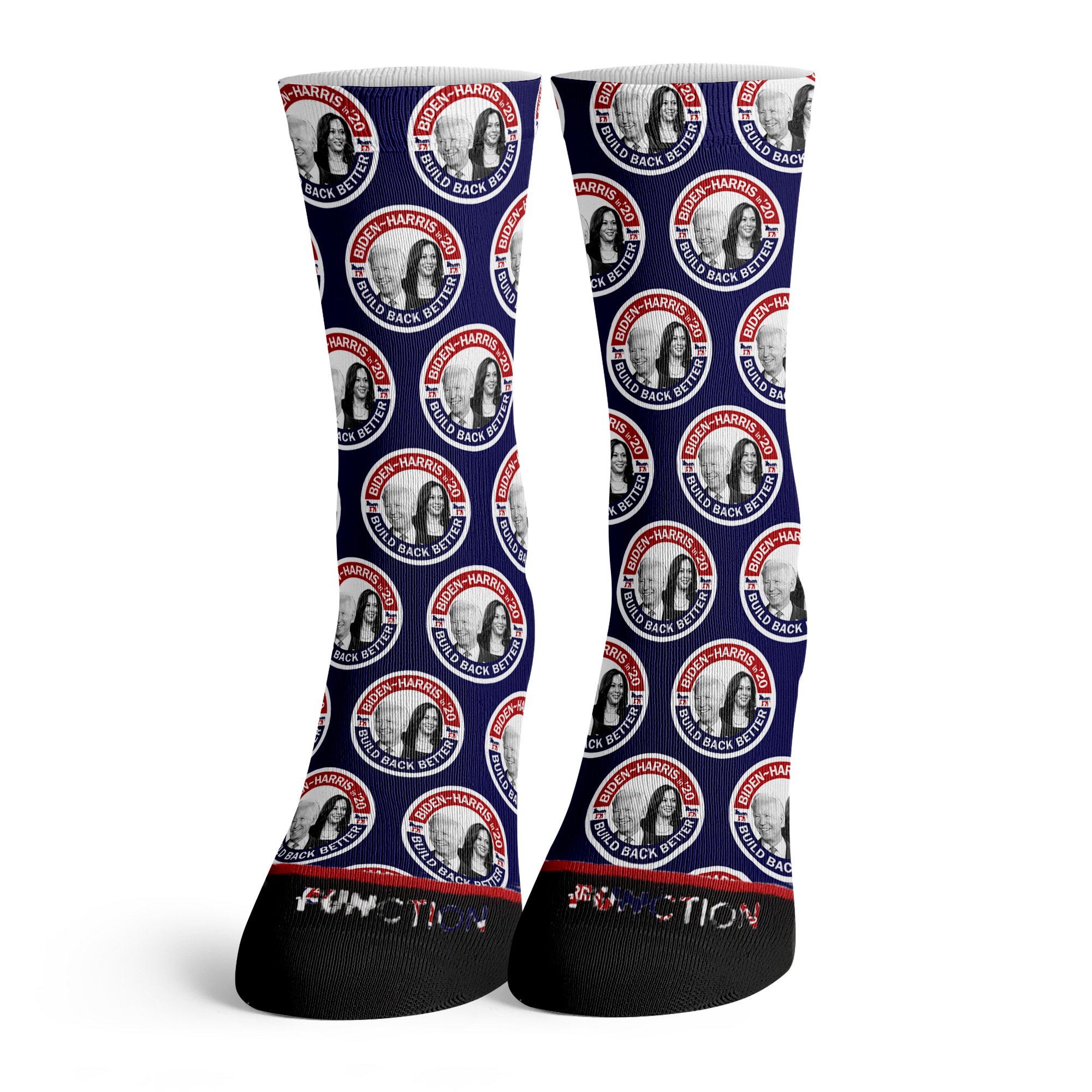 Joe Biden Kamala Harris Novelty Crew Socks 2020 President Election Voting Build Back Better