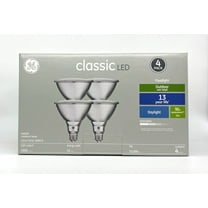 (4 LED bulbs) GE Classic LED PAR38 FloodLight, Daylight, 15 watts, 1300 lumens, Dimmable, 5000K Color Temp, Medium Base, Suitable for Outdoor Use, Medium base