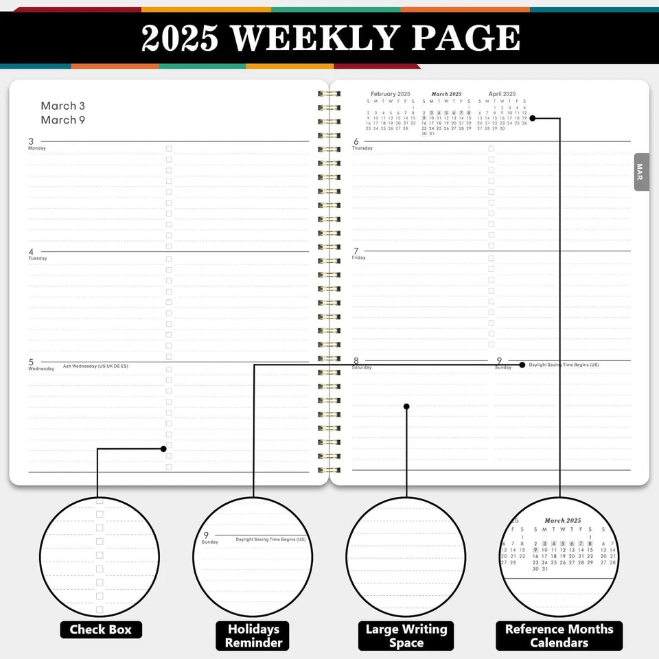 2025 Planner – 2025 Planner Weekly And Monthly, Jan. 2025 - Dec. 2025, 8" X