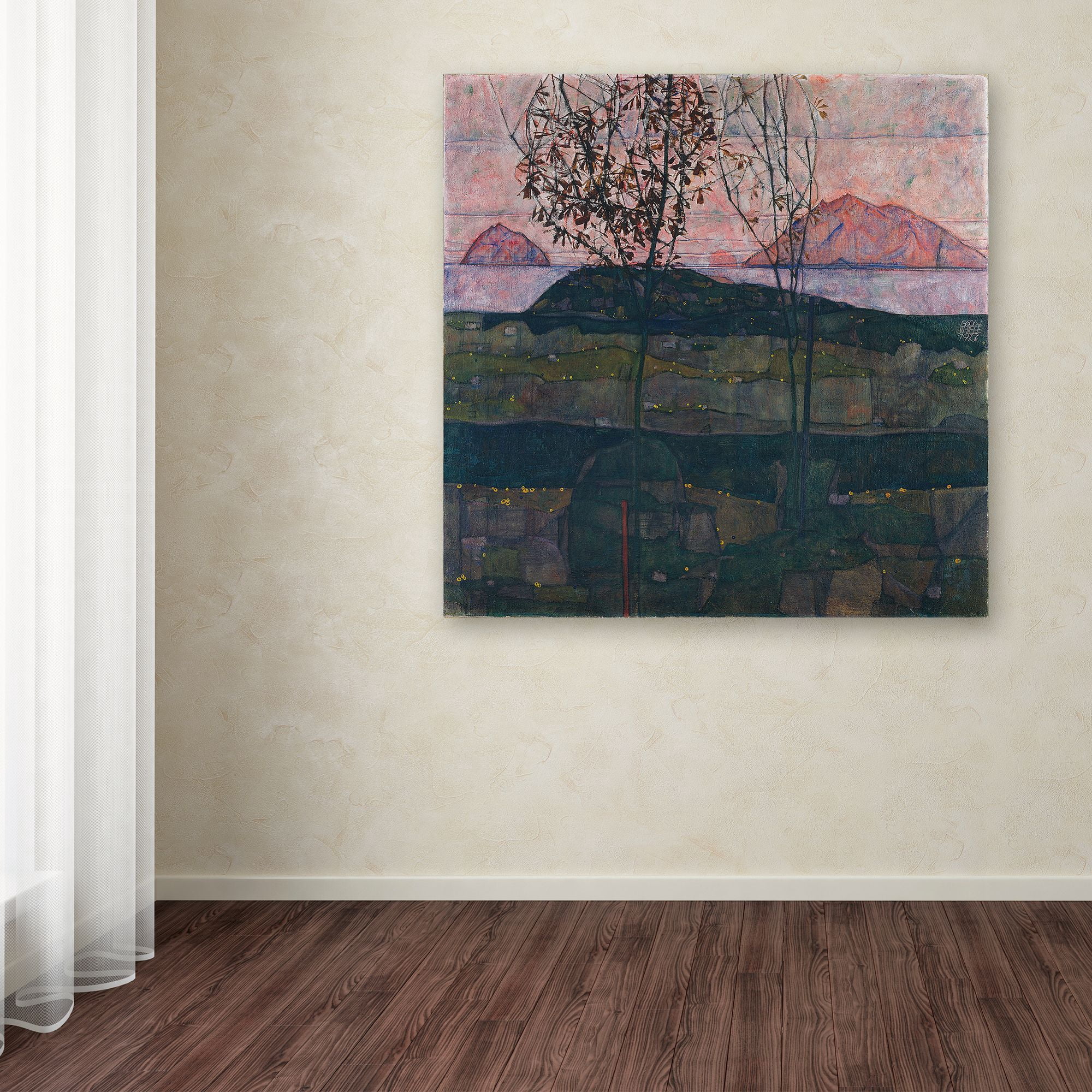 Egon Schiele 'Setting Sun' Canvas Art