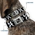 thumbnail image 2 of Buckle-Down Pet Collar, Dog Collar Metal Seatbelt Buckle, Cow Pattern Print White Black, 20 to 31 Inches 1.5 Inch Wide, 2 of 8