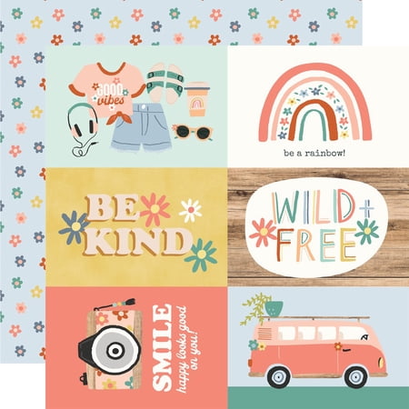 Boho Sunshine Double-Sided Cardstock 12"X12"-4"X6" Elements