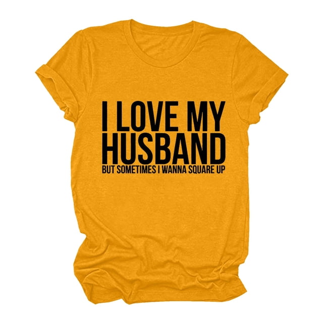 B91xZ T-Shirts d'Été pour Femmes Manches Courtes Extensibles Col Rond T-Shirt, Jaune S