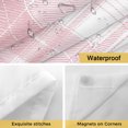 thumbnail image 4 of No Hook Shower Curtain and Liner Set, Pink Buffalo Plaid Washable Fabric Shower Curtains for Bathroom, Bathtub, Farmhouse Modern Checkered Waterproof Bathroom Curtains 60W x 72H, 4 of 9
