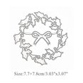 thumbnail image 2 of Plantilla para cortar metal con forma de corona de hojas de acebo, 2 of 6