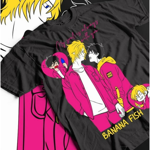 Banana Fish T-shirt Ash Lynx Eiji Okumura Card Anime Kawaii T-shirt All Size