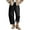 Black, variant on Lentta Womens Fleece Lined Sweatpants Barrel Leg Baggy Jogger Pants Winter Warm Athletic Trousers