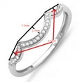 thumbnail image 4 of Dazzlingrock Collection 0.10 Carat (ctw) 14K Round Diamond Ladies Stackable Wedding Contour Band 1/10 CT, White Gold, Size 10, 4 of 4