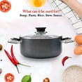thumbnail image 3 of Alpine Cuisine 6 Quart Non-stick Stock Pot with Tempered Glass Lid and Carrying Handles, Multi-Purpose Cookware Aluminum Dutch Oven for Braising, Boiling, Stewing, 3 of 8