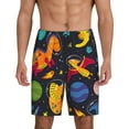 thumbnail image 3 of Lsque Dinosaurs in Space Mens Sleep Pajama Shorts,Short Pajama Pants, Cotton Ultra-Soft Knit-3X-Large, 3 of 9