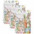 thumbnail image 2 of Spring Easter Kitchen Towels Set of 3, Bunny Eggs Floral Leaves Farm Wooden Grain Absorbent Dish Towels for Kitchen, Microfiber Hand Towel, Quick Drying Tea Towel for Cleaning Decorative Dishcloths, 2 of 7