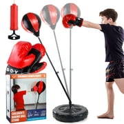 Punching Bag Boxing Set for Kids Sport Game Toys for Boys 3-6-10 Years with Junior Gloves 43 Inch Adjustable Stand