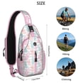thumbnail image 5 of Crossbody Sling Backpack for Women Men Pineapple on Grunge Stripes Summer Colorful Shoulder Sling Crossbody Casual Chest Bag for Travel Sports Running Hiking, 5 of 6