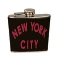 thumbnail image 1 of KuzmarK 6 oz. Leather Pocket Hip Liquor Flask - New York City Pink, 1 of 1