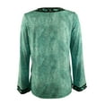 thumbnail image 2 of Women's Long Sleeve Printed V-Neck Tunic Top, 2 of 4