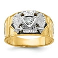thumbnail image 1 of Diamond2Deal 14K Two-tone Gold Men's Diamond 32nd Degree Scottish Rite Masonic Ring Size 10, 1 of 7