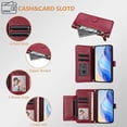 thumbnail image 3 of For Xiaomi Redmi Note 14 Pro 4G Case Zipper Pocket Multiple Card Slots Leather Phone Cover - Green, 3 of 5