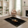 thumbnail image 2 of ODIKA 4'x6' Ultra-Soft Area Rug, Retro Guitar Vintage Sheet Note Ornament Border Acoustic Music Flowing Dynamic None Washable, Bare feet friendly, Silk-Touch for Bedroom Home office, 2 of 7
