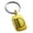 Gold, variant on Stainless Steel Letter D Initial Metro Retro Monogram Engraved Small Rectangle Dog Tag Charm Keychain Keyring