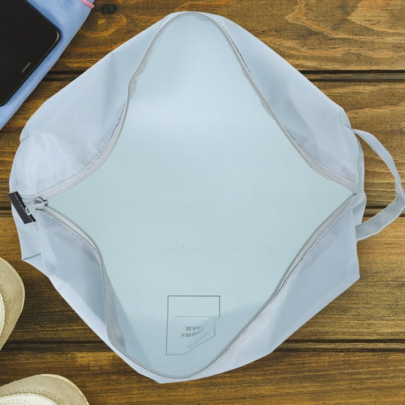 Phenofice 1Pcs Rectangular Light Blue Polyester Shoe Bag for Travel Dustproof Waterproof Large Capacity