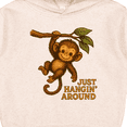 thumbnail image 3 of Inktastic Cute Monkey Just Hangin' Around Illustration Toddler Hoodie, 3 of 4