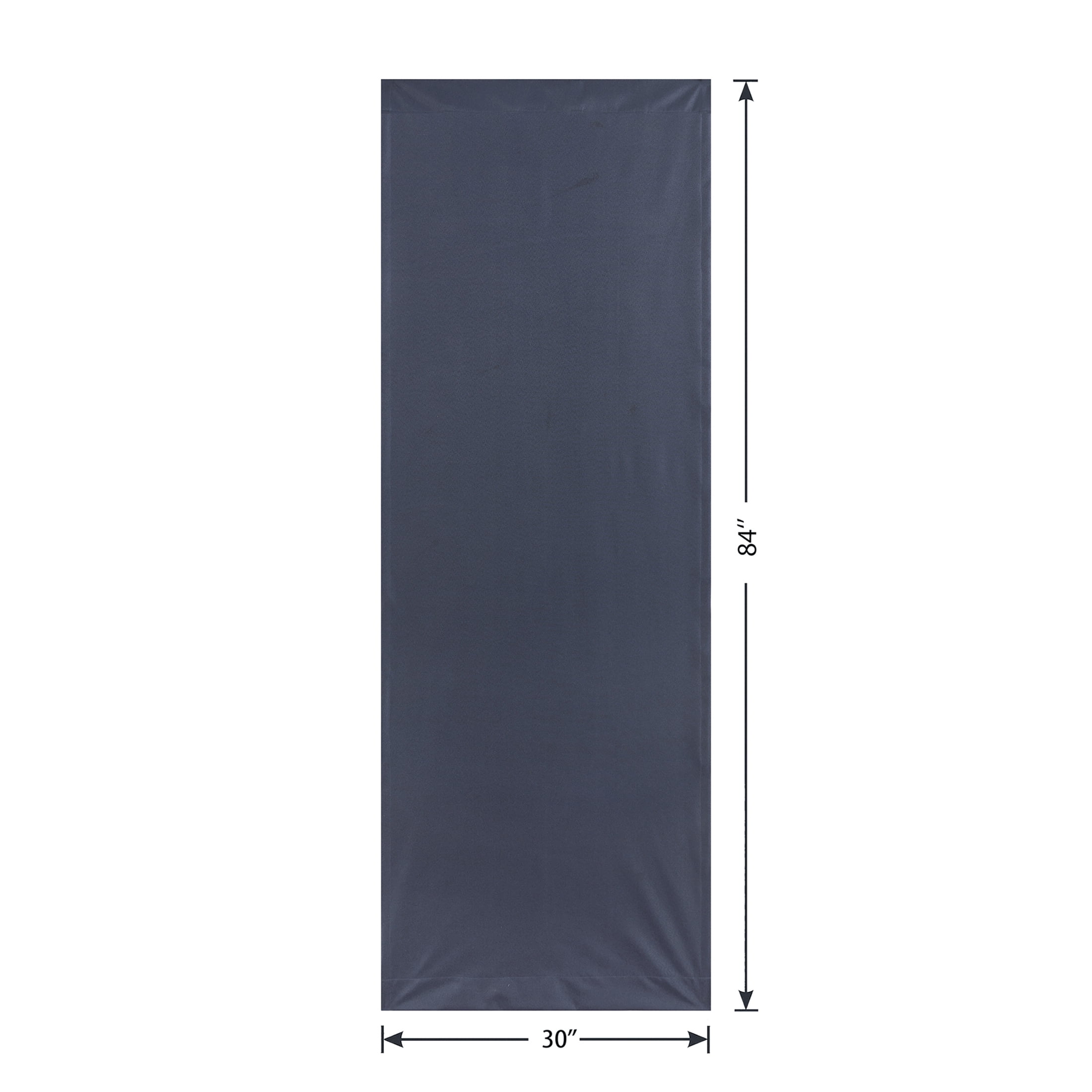 Mainstays Dark Navy Solid Blackout Rod Pocket with Back Tabs Curtain Panel Pair, Set of 2, 30" W x 84" L