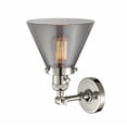 thumbnail image 2 of 203SW-PN-G43 Innovations Lighting Cone - 1 Light Wall Sconce In Industrial Style-10 Inches Tall and 8 Inches Wide-Polished Nickel Finish-Light Smoke, 2 of 2