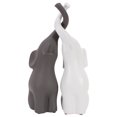 thumbnail image 1 of Figuras Decorativas de Cerámica Crown Baccara 2 piezas Elefantes Blanco/Gris Mate, 1 of 5