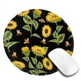 thumbnail image 2 of Disketp Bees And Sunflowers Small Mouse Pad 7.9x7.9 Inches,Washable Round Mousepad For Office Laptop Computer,Non-Slip Rubber Base Mouse Pads For Wireless Mouse, 2 of 8
