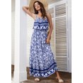 thumbnail image 2 of Vestido largo bohemio sin mangas con tirantes y espalda descubierta de TEELYNN para mujer, vestido largo vintage de algodón con estampado floral, vestidos de playa de verano 2023, 2 of 5