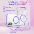 thumbnail image 3 of GALAPROX Clear Magnetic for iPhone 16 Plus Case 6.7'' 2024, Military Protective Never Yellowing Cover with Screen Protector-Purple, 3 of 8