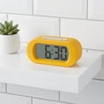 thumbnail image 2 of REGALWOVEN Oval Digital Alarm Clock for Bedroom, Alarms with Big Numbers Display, Adjustable Alarm Snooze Yellow, 2 of 7