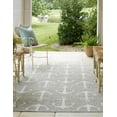 thumbnail image 4 of Unique Loom Outdoor Coastal Collection Area Rug - Ahoy (10' x 13' 1" Rectangle Gray/Ivory), 4 of 11