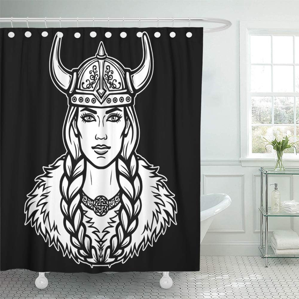 Ksadk Animation Portrait Of The Beautiful Young Woman Valkyrie Pagan Goddess Mythical Shower Curtain 66x72 Inch Walmart Com Walmart Com