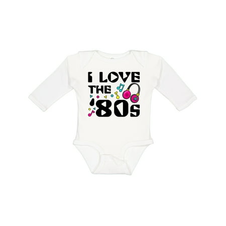 

Inktastic I Love the 80s-musical Notes Gift Baby Boy or Baby Girl Long Sleeve Bodysuit