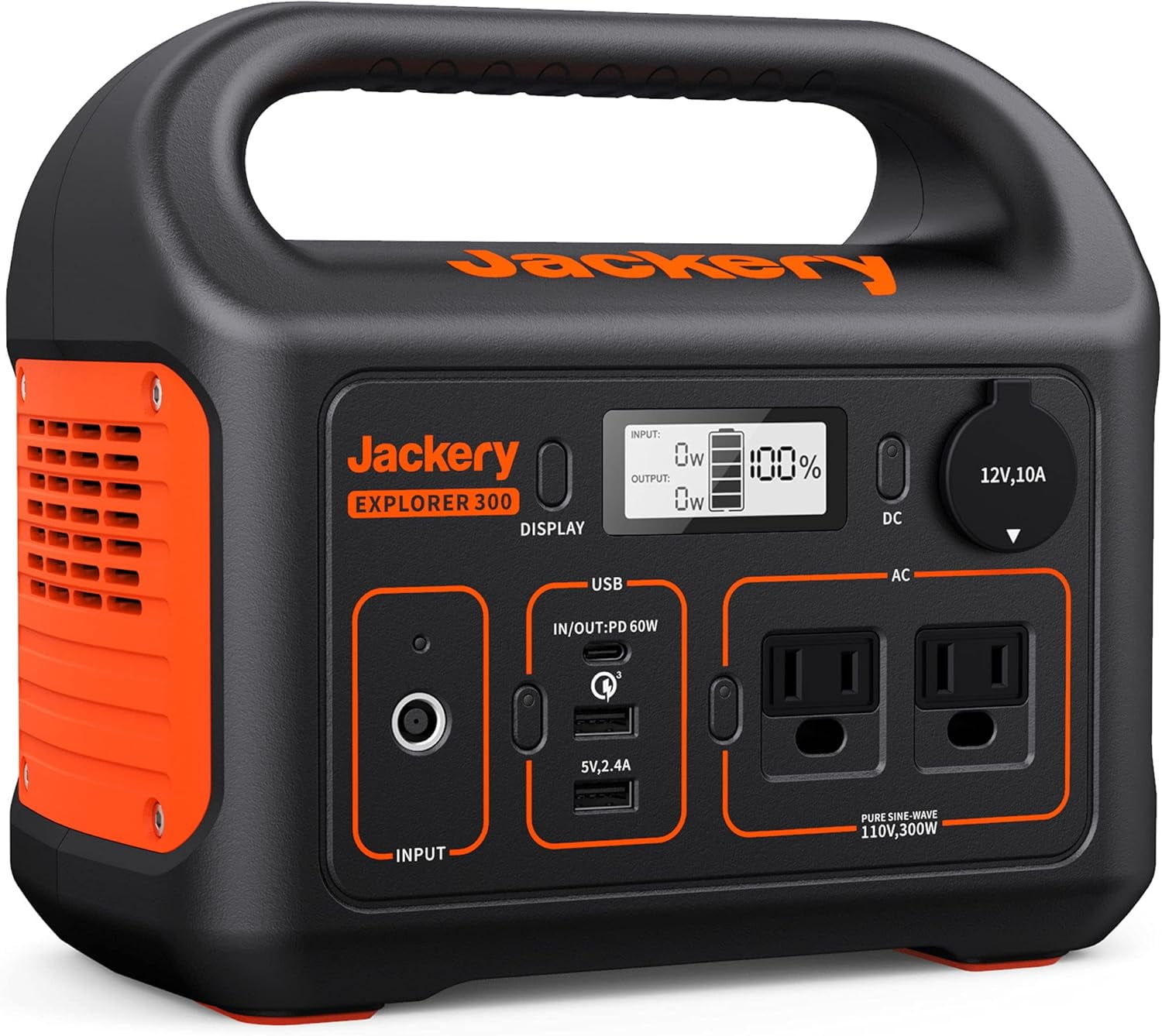 Restored Jackery Explorer 300 Portable Power Station, 293Wh (Refurbished)