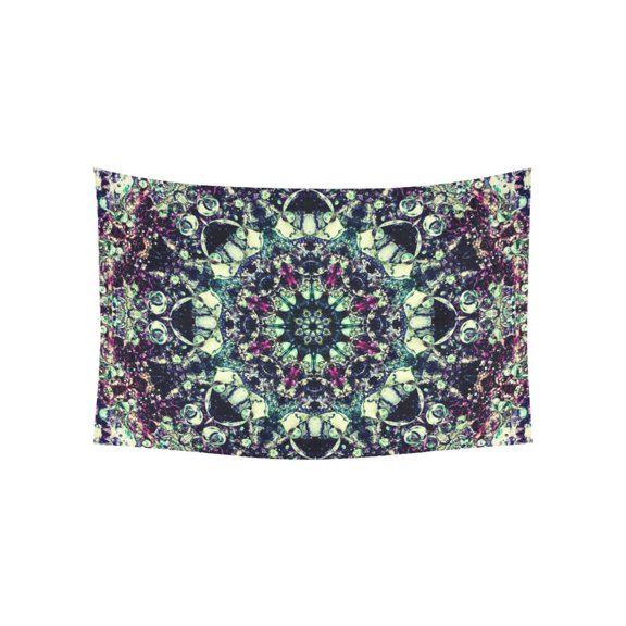 PHFZK Flower Floral Wall Art Home Decor, Psychedelic Mandala Tapestry Wall Hanging 40 X 60 Inches