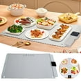 thumbnail image 2 of Ceimmolca Food Warmer Mat Portable Silicone Warming Plate Roll Up Heating Tray For Food 5 Heat (White), 2 of 8