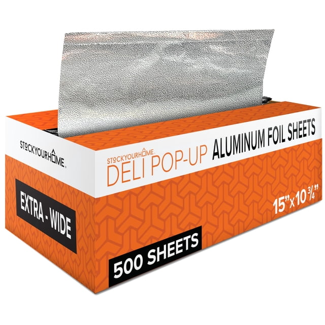 Láminas de papel de aluminio Stock Your Home, 15 x 27 cm, 500 unidades