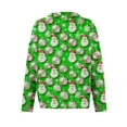 thumbnail image 6 of Women's Cute Fun Christmas Sweater Long Sleeve Knitted Sweater for Fall and Winter, Festive Holiday Wear, Perfect as Christmas Sweaters for Women and Christmas Gifts,Light Green,Size L, 6 of 7