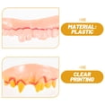 thumbnail image 4 of 5 dientes postizos de broma - Dientes de vampiro retorcidos para Halloween - Dientes postizos feos y divertidos, accesorios de decoración para fiestas de disfraces de Navidad, 4 of 8
