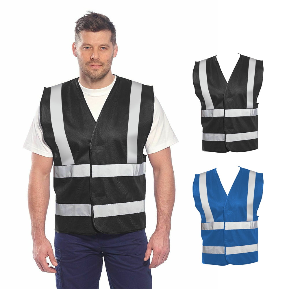 Hi Vis High Viz Jacket Visibility Vest Waistcoat Safety Mesh with Pocket Cosplay 